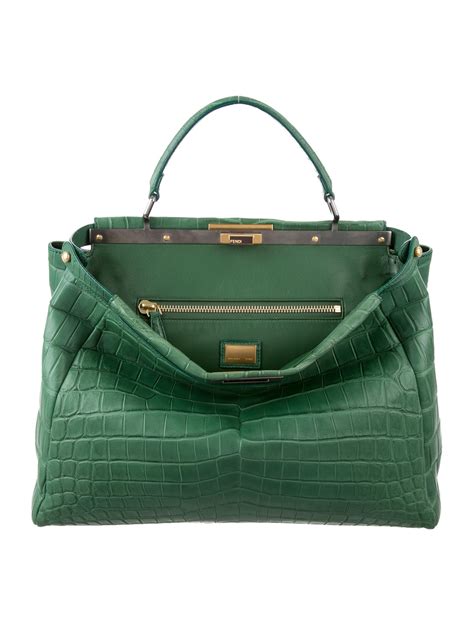 fendi peelaboo|Fendi peekaboo crocodile.